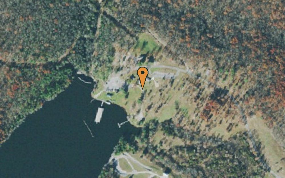 Aerial view of Meadow Park Lake park office