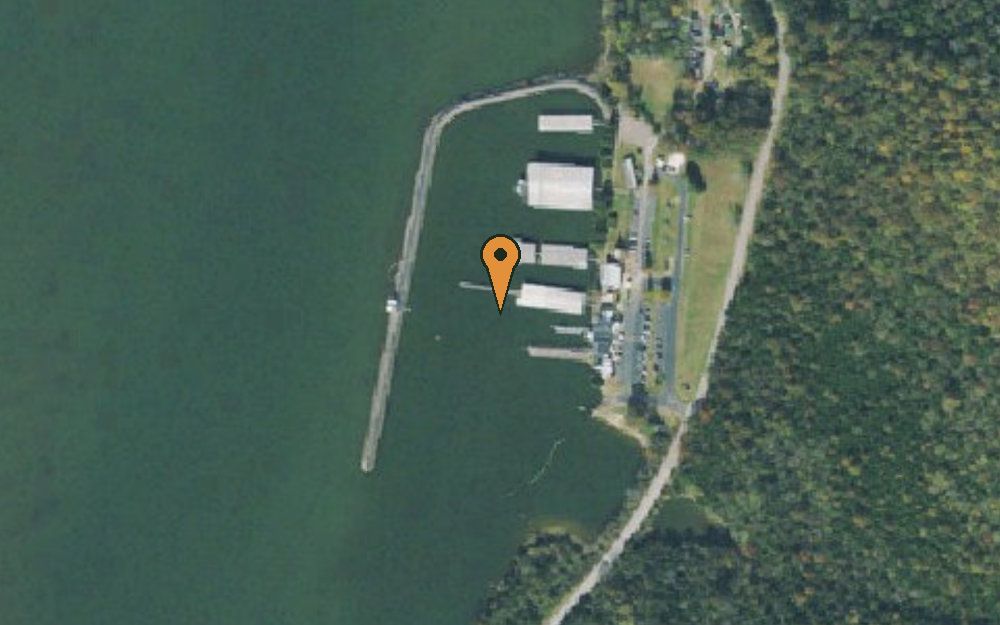 Aerial view of Wildwood Resort and Marina