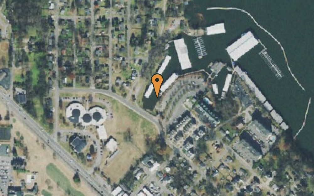 Aerial view of Blackjack Cove Marina