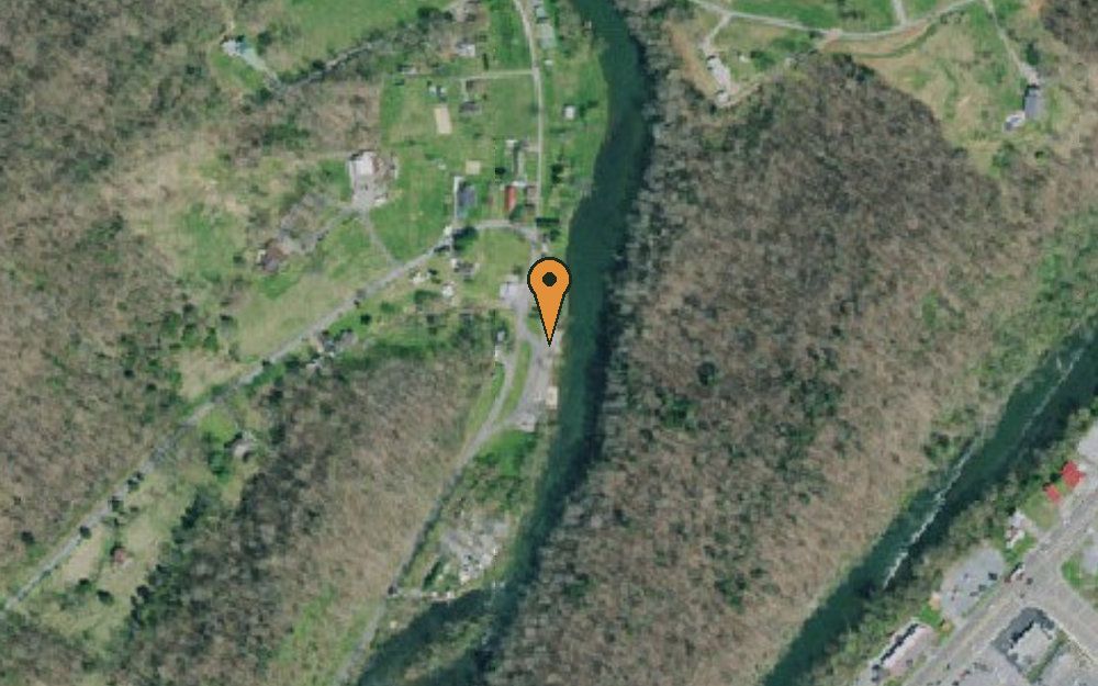 Aerial view of Blevins Bend