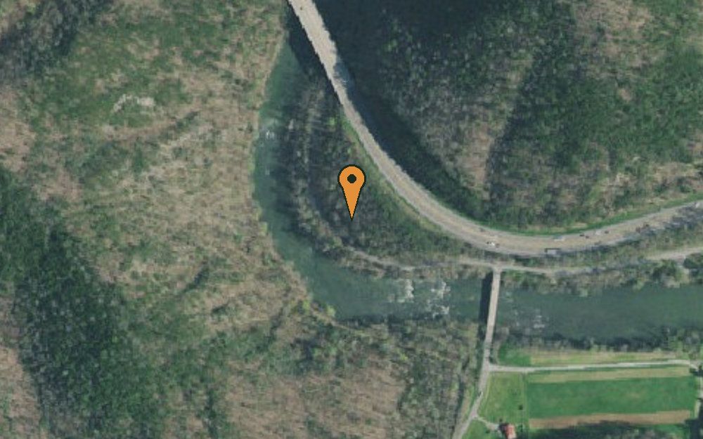 Aerial view of Bluffton Access Area