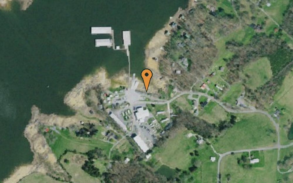 Aerial view of Boone Lake Marina