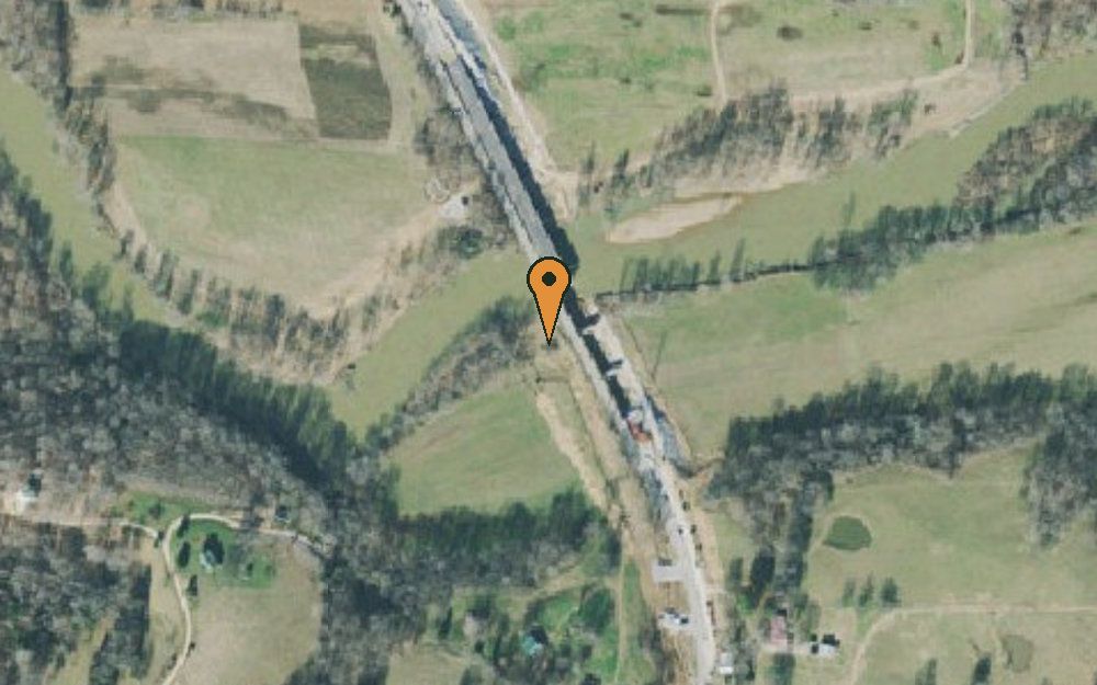 Aerial view of Canoe Launch: SR 13 at Buffalo River