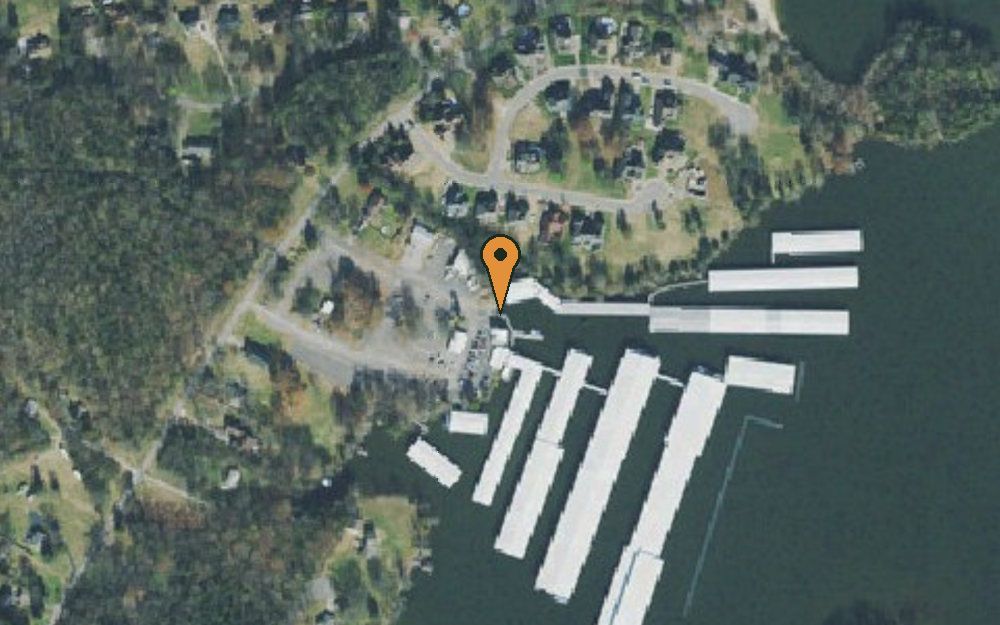 Aerial view of Cedar Creek Marina