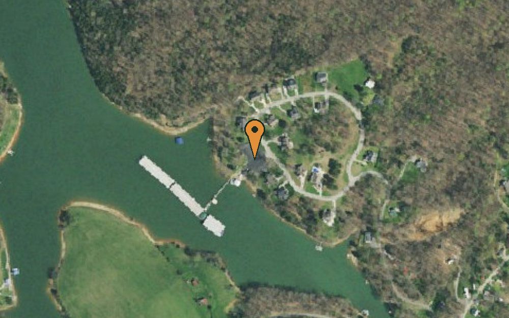 Aerial view of Cedar Hill Boat Dock