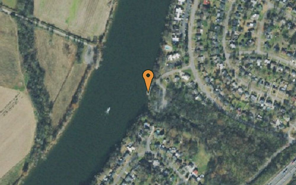 Aerial view of Cheatham Lake Boat Launch