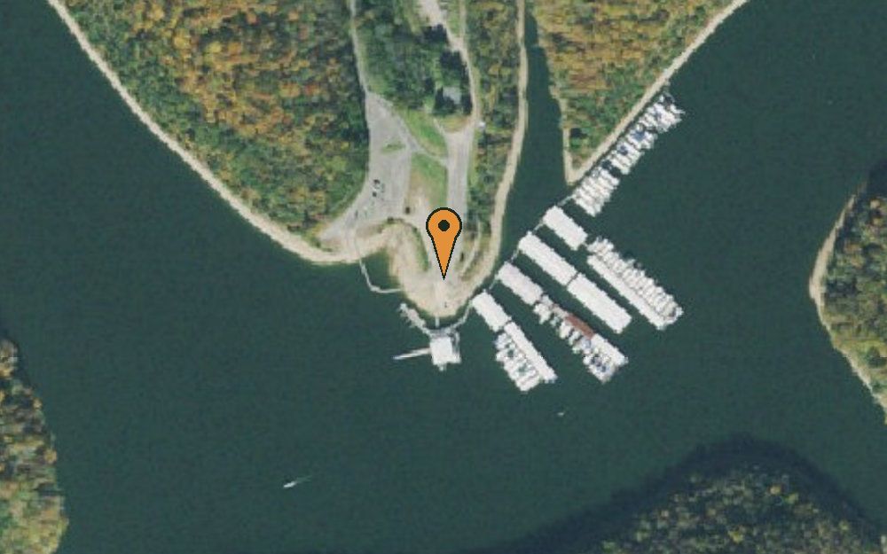 Aerial view of Cookeville Boat Dock