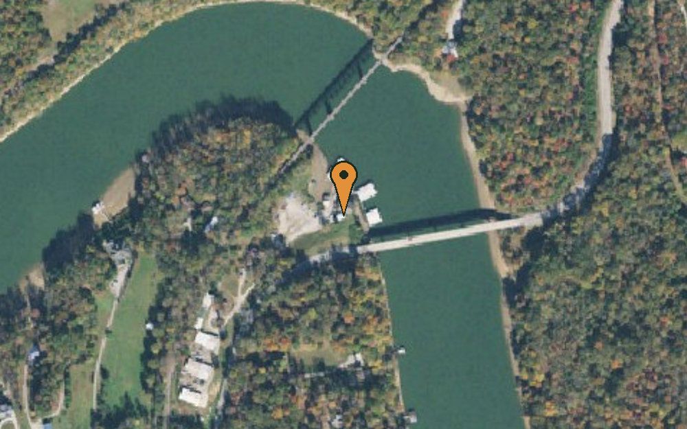 Aerial view of Cotten's Marina