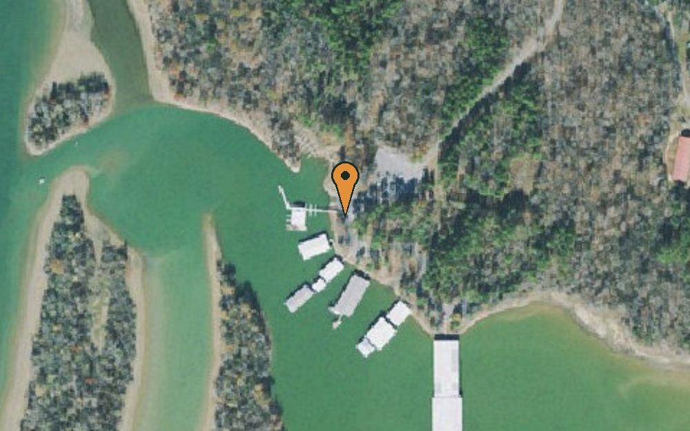 Aerial view of Cuba Landing Marina