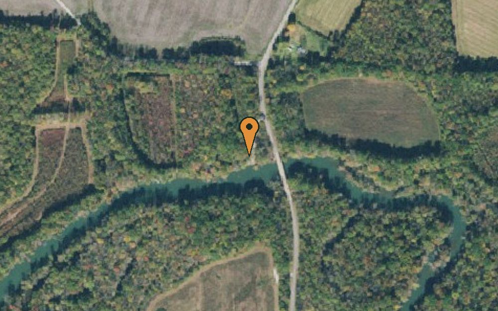 Aerial view of Dabb's Ford Bridge