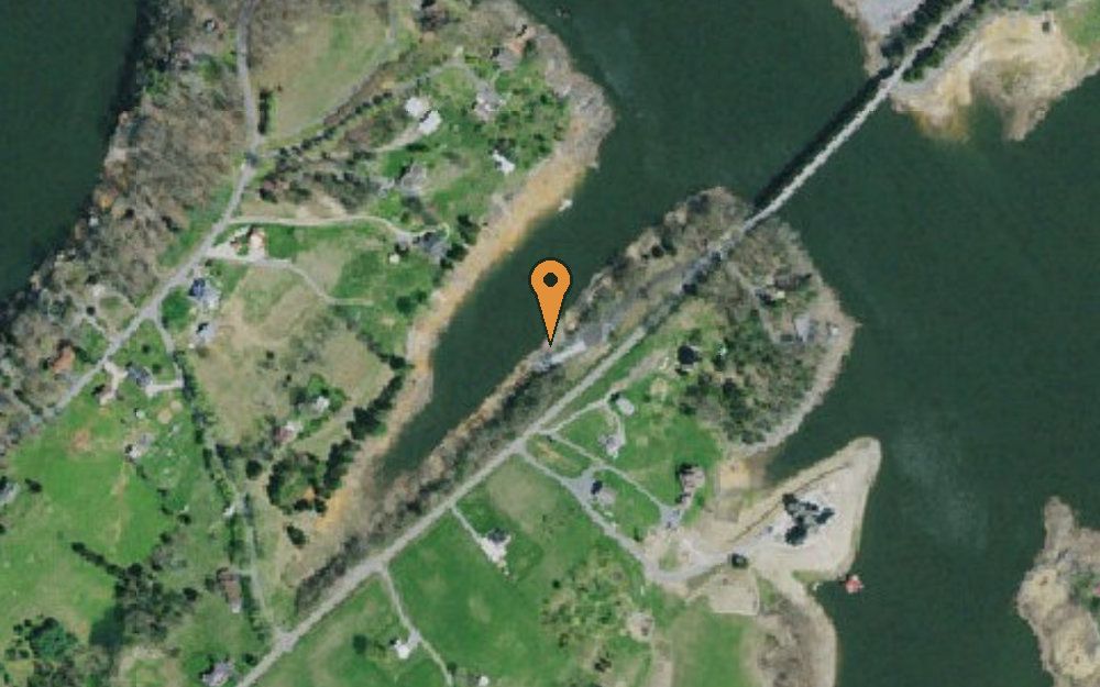 Aerial view of Devault Bridge