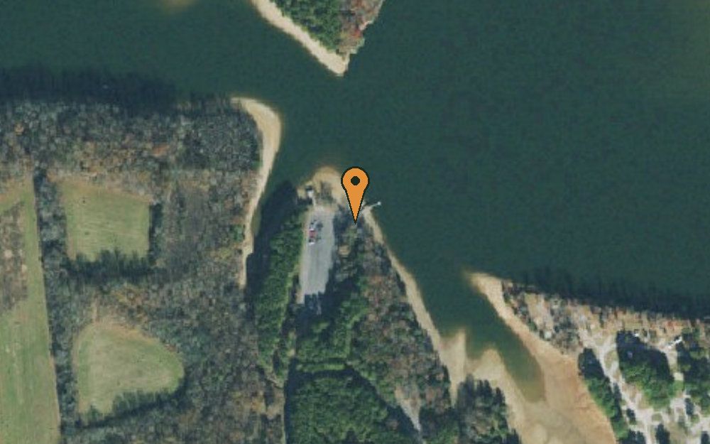 Aerial view of Devil's Step Boat Ramp