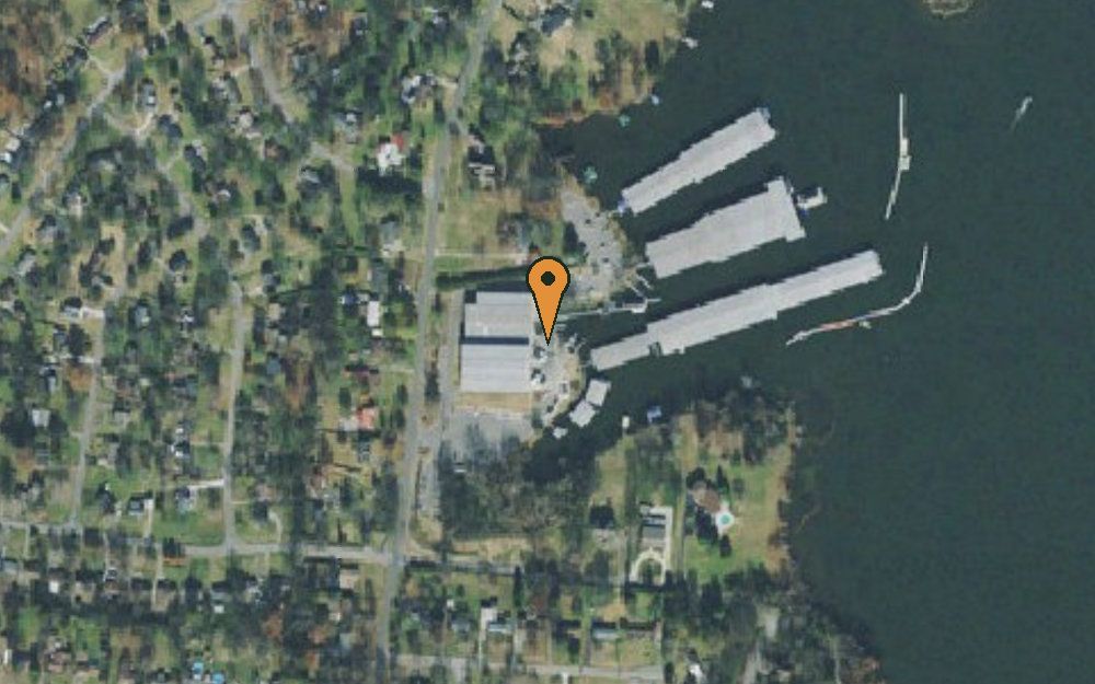 Aerial view of Drakes Creek Marine Works