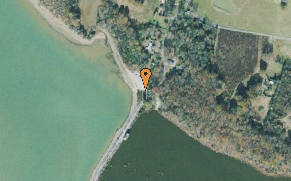 Aerial view of Duck River Unit Wildlife Refuge Pump Station Rd