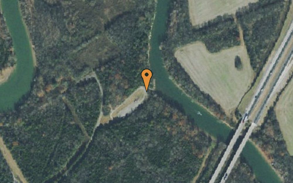 Aerial view of East Fork Boat Ramp