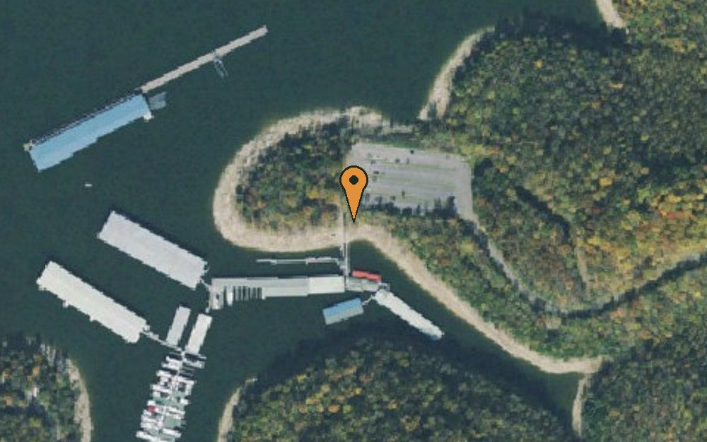 Aerial view of Edgar Evins Marina