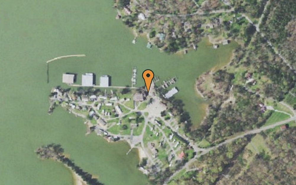 Aerial view of Euchee Marina