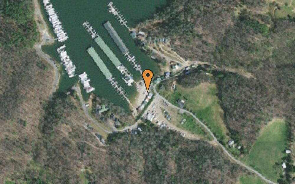 Aerial view of Fish Springs Marina