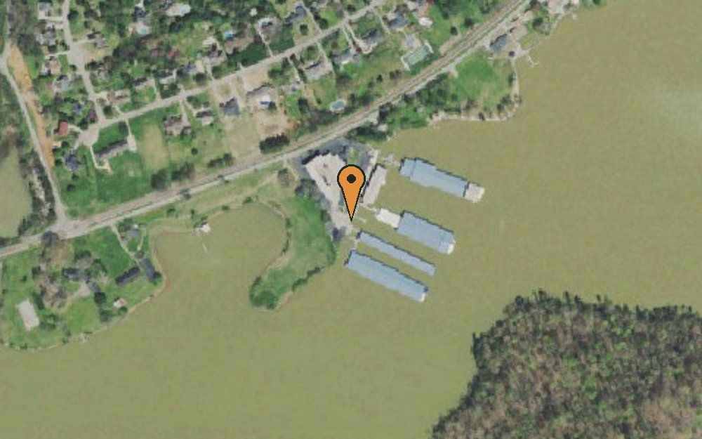 Aerial view of Fox Road Marina