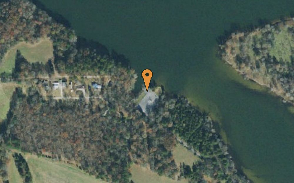 Aerial view of Franklin County Boat Ramp