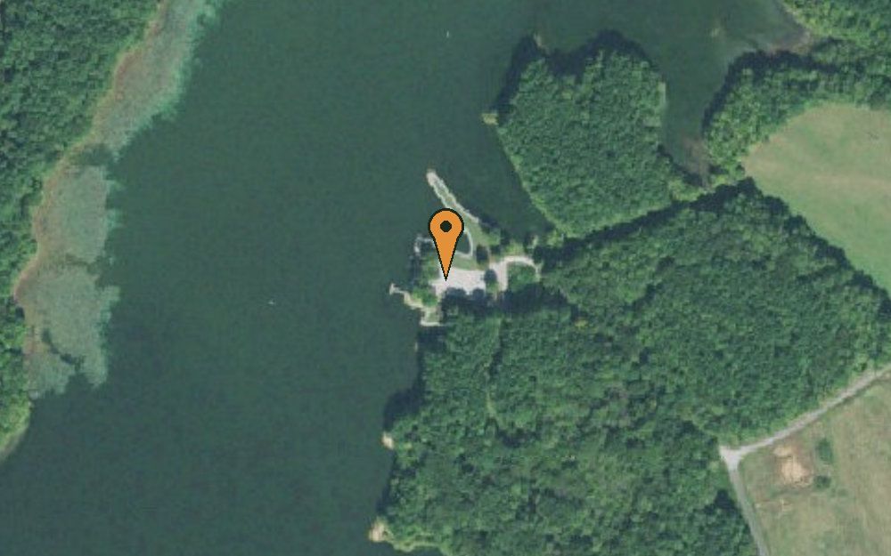Aerial view of Garrett Lake