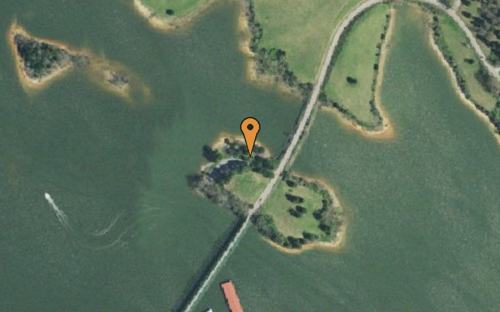 Aerial view of German Creek Access Area