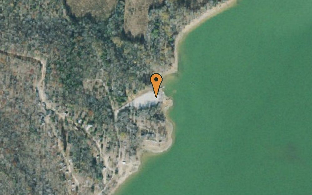 Aerial view of Harmon Creek Access Area