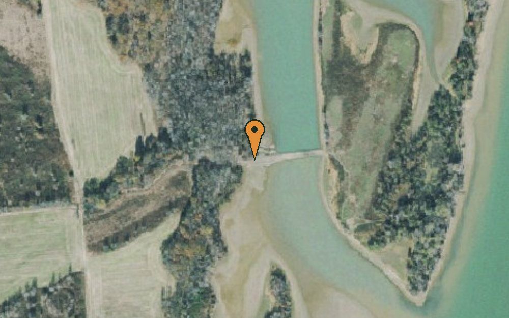 Aerial view of Harmons Creek WMA south accessible