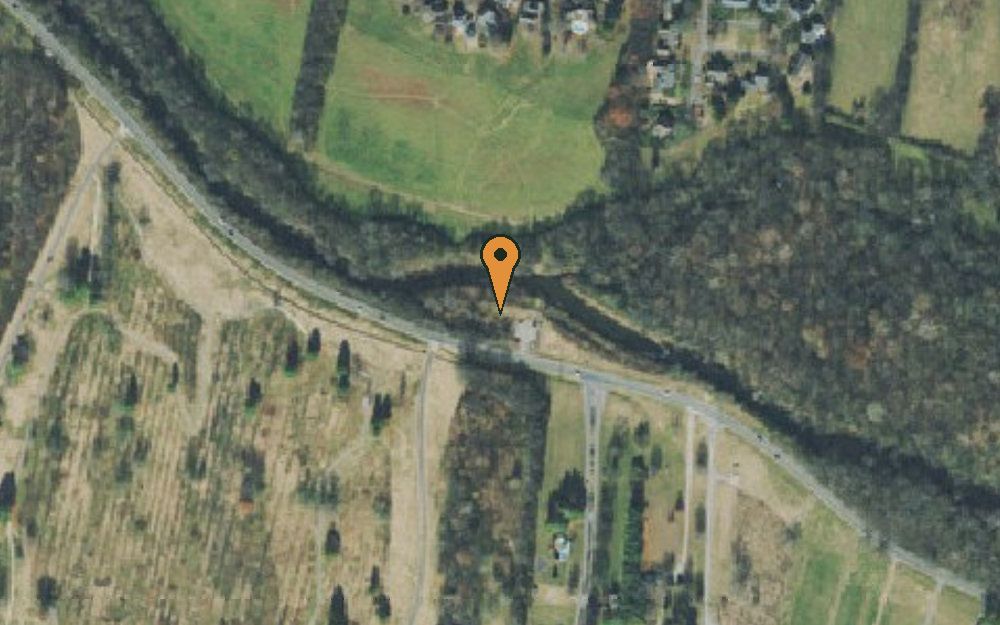Aerial view of Harpeth River Fishing Access