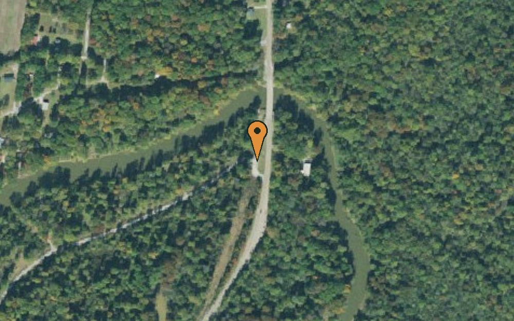 Aerial view of Hatchie River