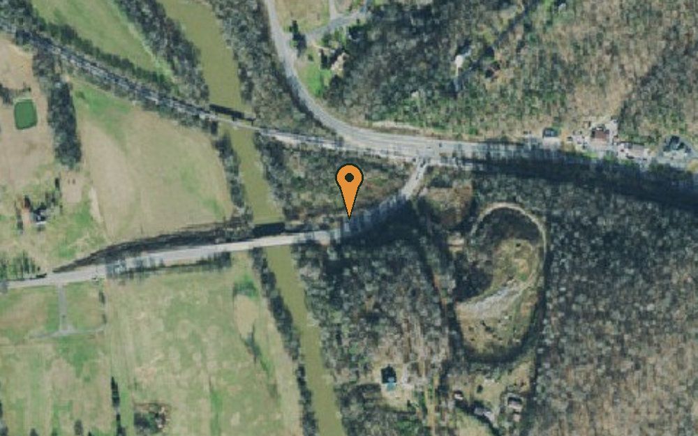 Aerial view of Highway 249 Bridge