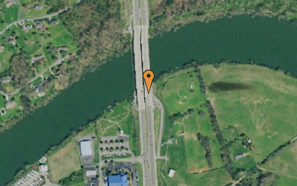 Aerial view of Highway 66 Bridge