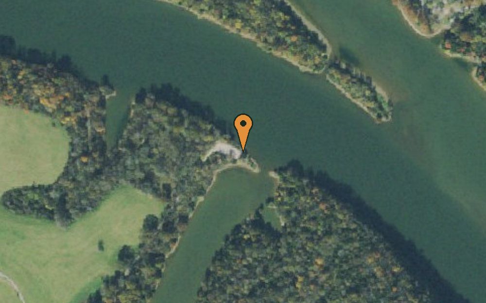 Aerial view of Hollemans Bend Boat Ramp