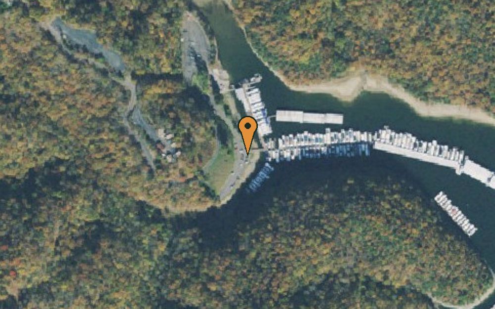 Aerial view of Holly Creek Dock