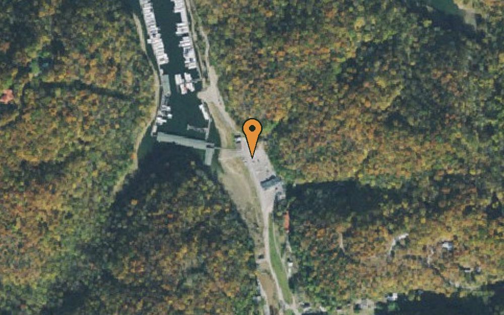 Aerial view of Horse Creek Marina