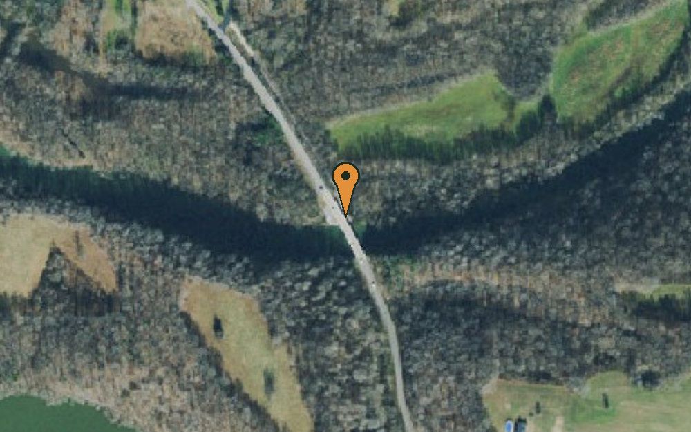 Aerial view of HWY 12 at Sycamore Creek