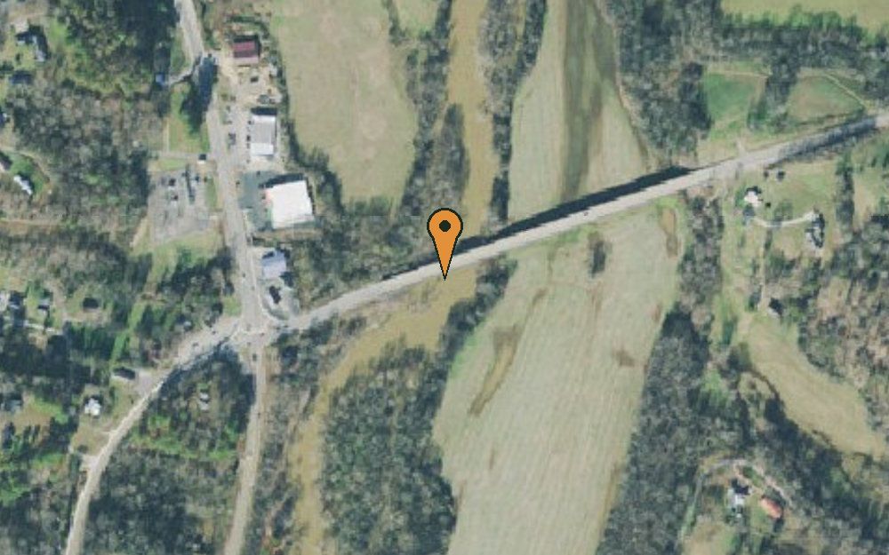 Aerial view of HWY 412 at Buffalo River