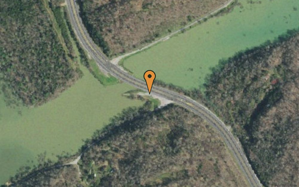 Aerial view of Indian Creek Bridge