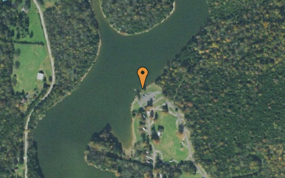 Aerial view of Indian Creek Campground