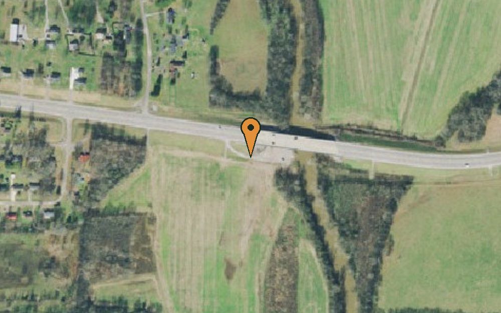 Aerial view of Jim Potts Access Area Richland Creek