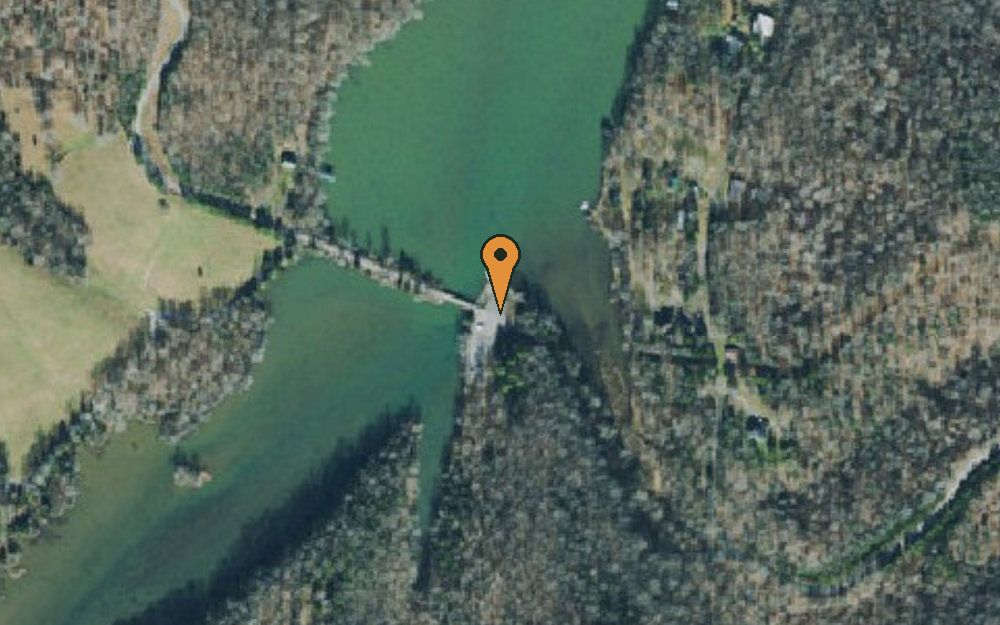 Aerial view of Johnson creek