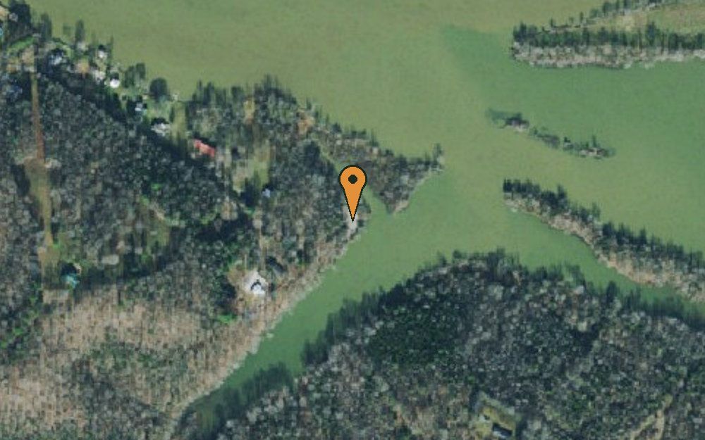 Aerial view of Johnson creek gravel ramp