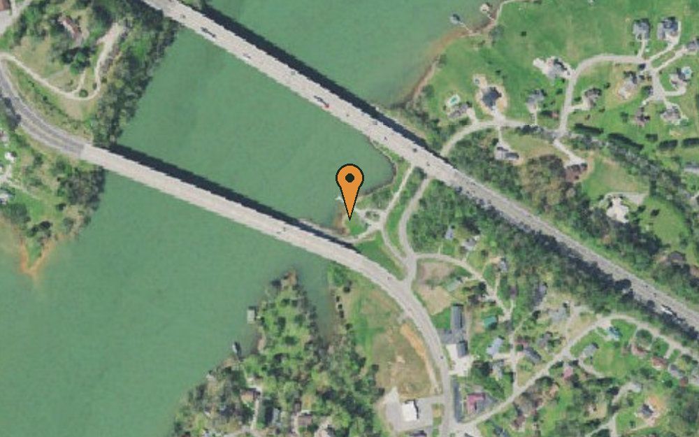 Aerial view of Lakewood Fishing Access