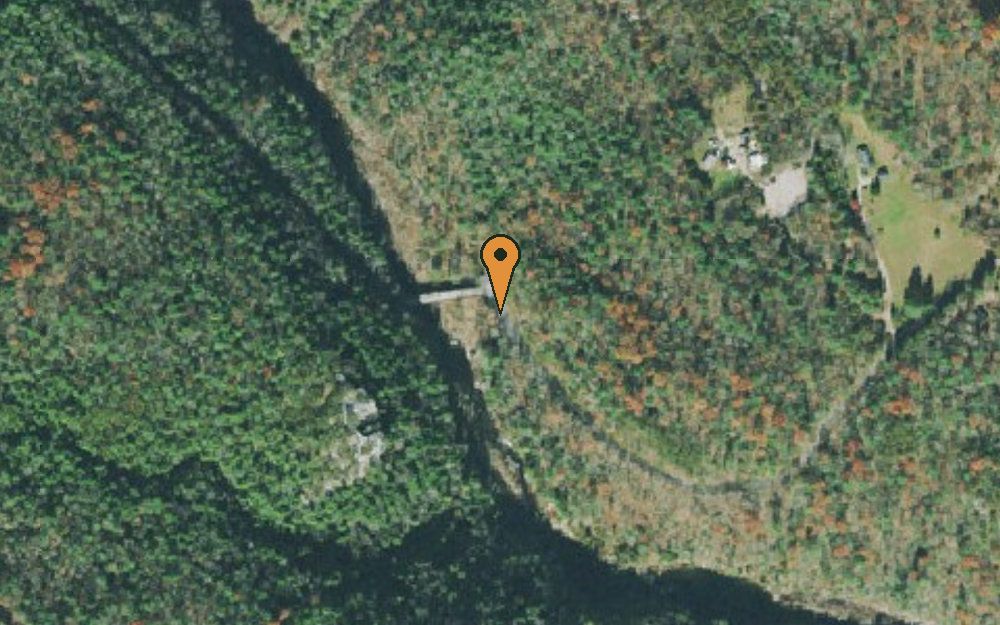 Aerial view of Lilly Bluff