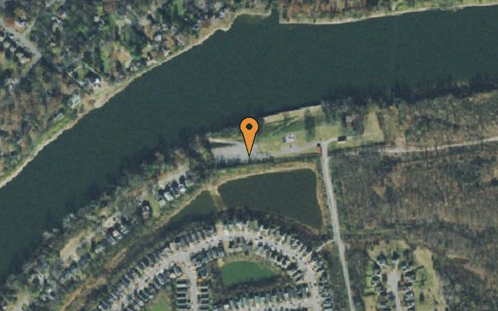 Aerial view of Lock Two Park Boat Ramp