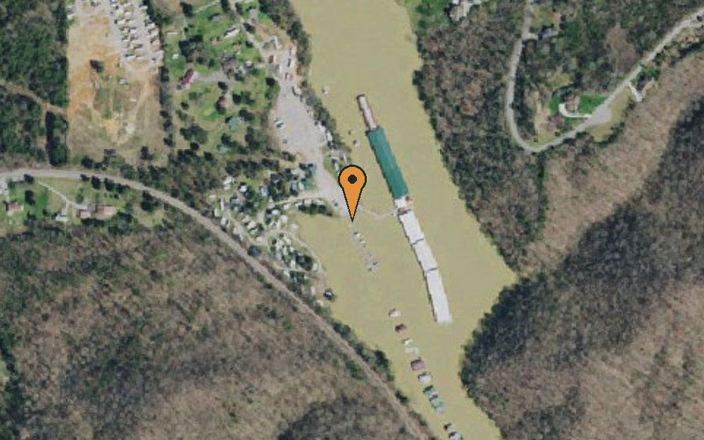 Aerial view of Lone Mountain Boat Dock
