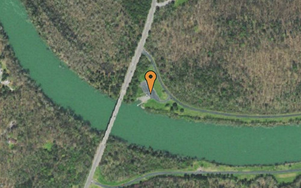 Aerial view of Melton Hill Dam (Downstream)