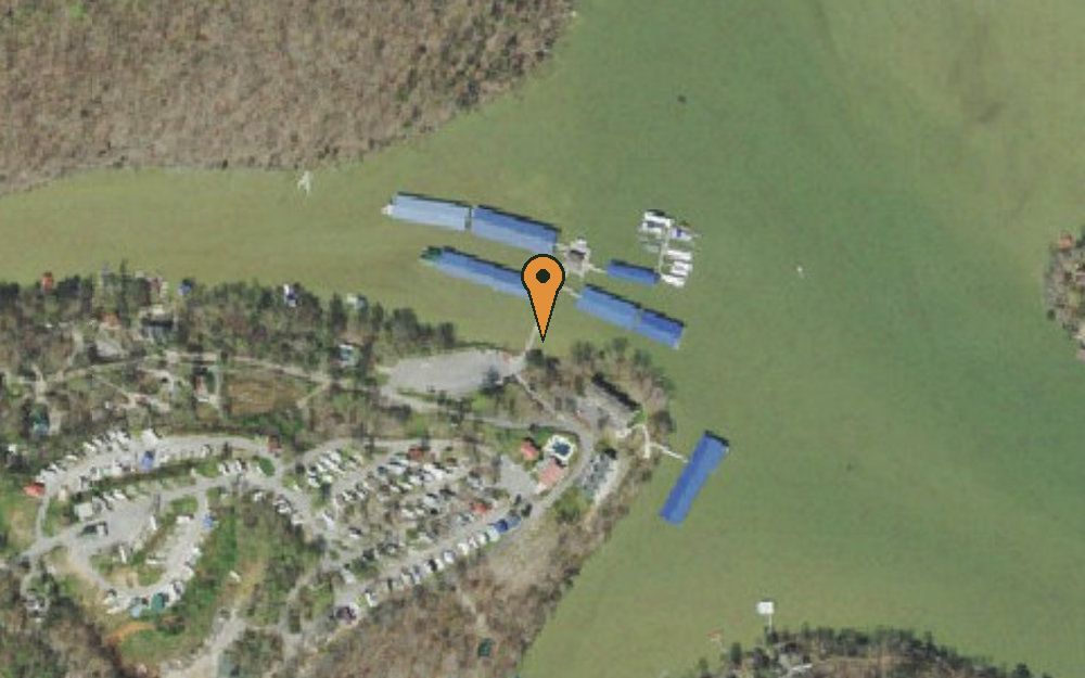 Aerial view of Mountain Lake Marina