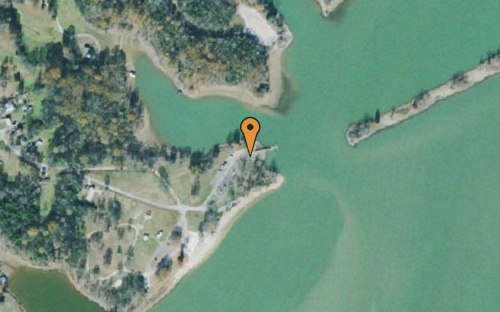 Aerial view of Nathan Bedford Forrest State Park