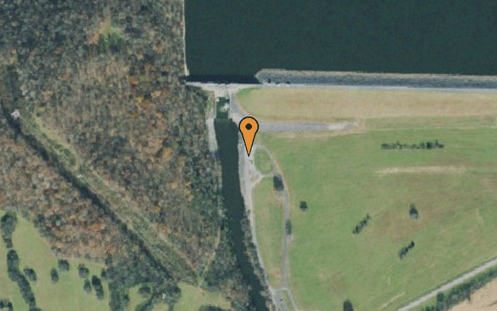 Aerial view of Normandy Dam